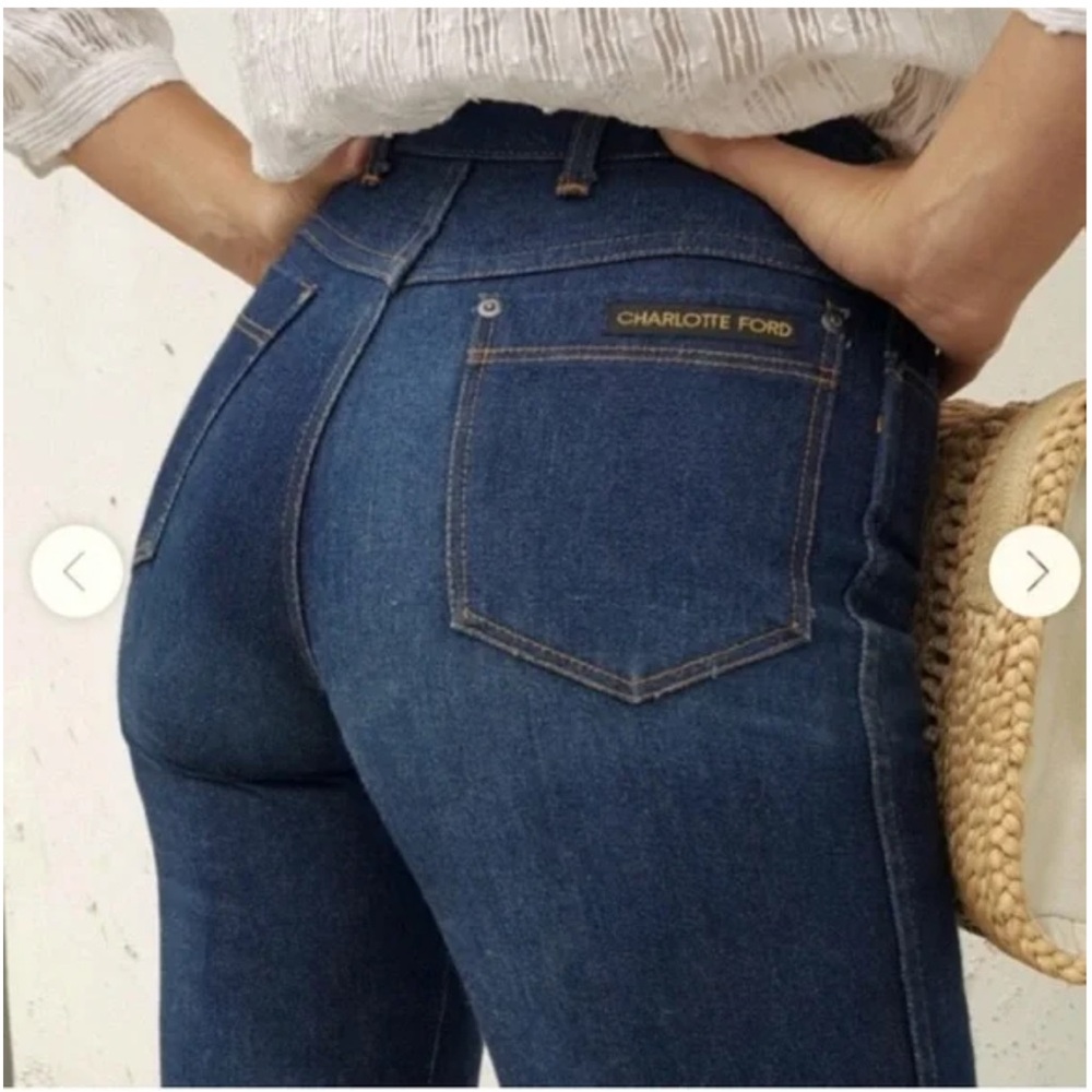 Vintage Items by Charlotte Ford Blue jeans high waisted 80s 90s style 6